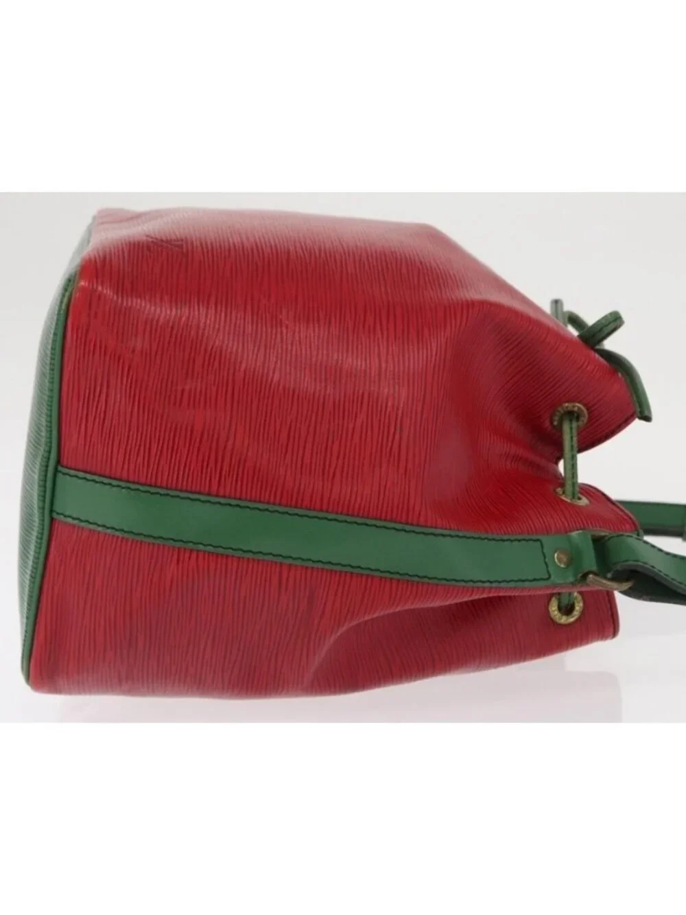 Authentic LOUIS VUITTON Epi Petit Noe Shoulder Bag Bicolor Green Red LV